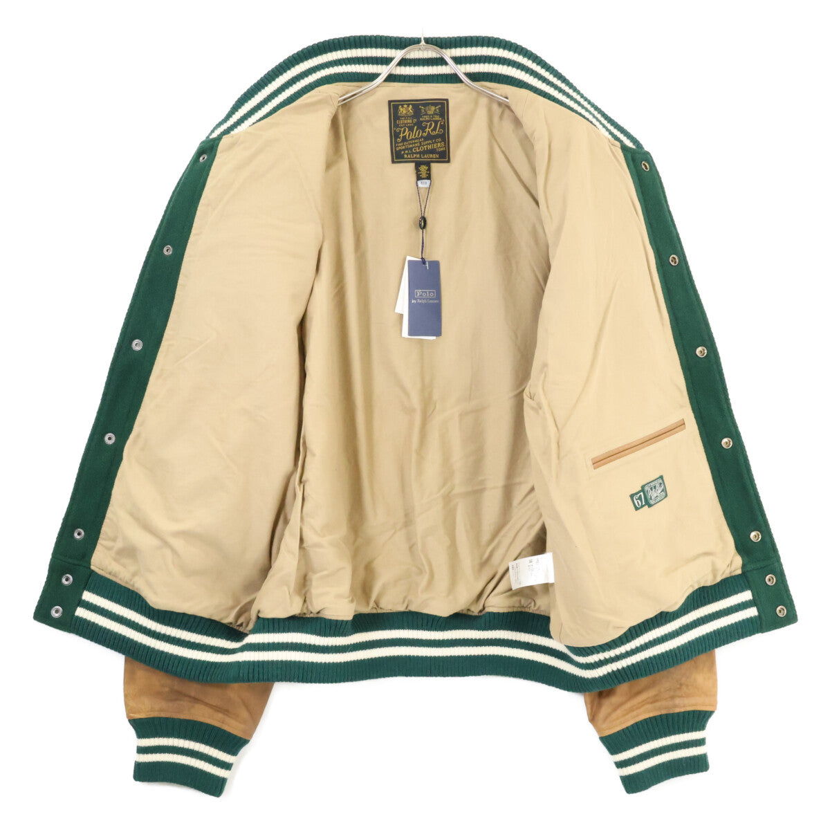 【新品同款/国内正品】Varsity Inspired 羊毛拼接皮袖棒球夹克 XXL 男士