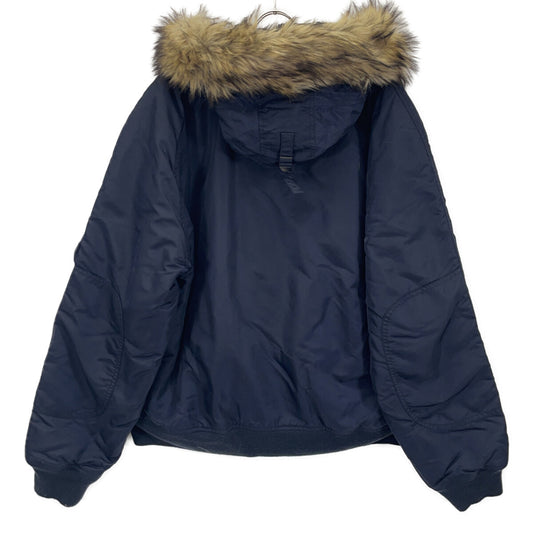 Navy Nylon Blouson Down Jacket XXL Men's