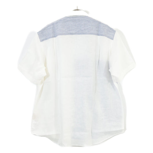 CASTELBAJAC カステルバジャック ホワイト 21560-101 フレンチリネン スヌーピー 刺繍 S/S シャツ トップス