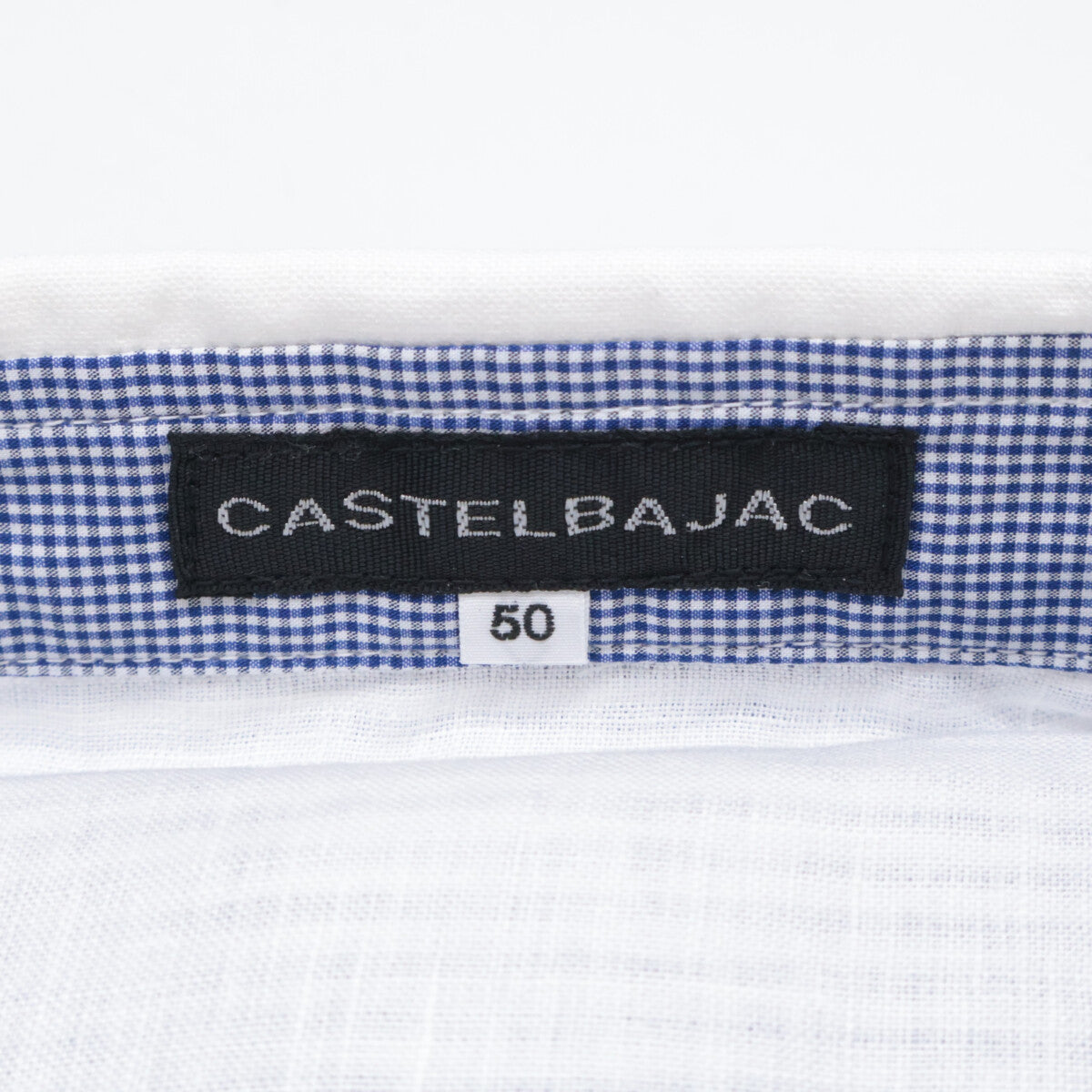 CASTELBAJAC White 21560-101 French Linen Snoopy Embroidery S/S Shirt Top