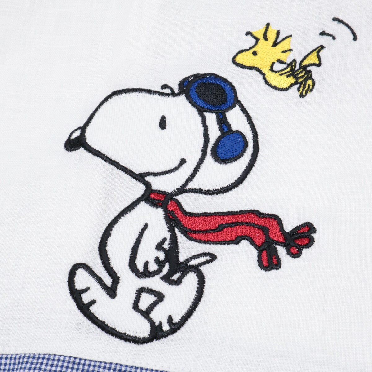 CASTELBAJAC White 21560-101 French Linen Snoopy Embroidery S/S Shirt Top