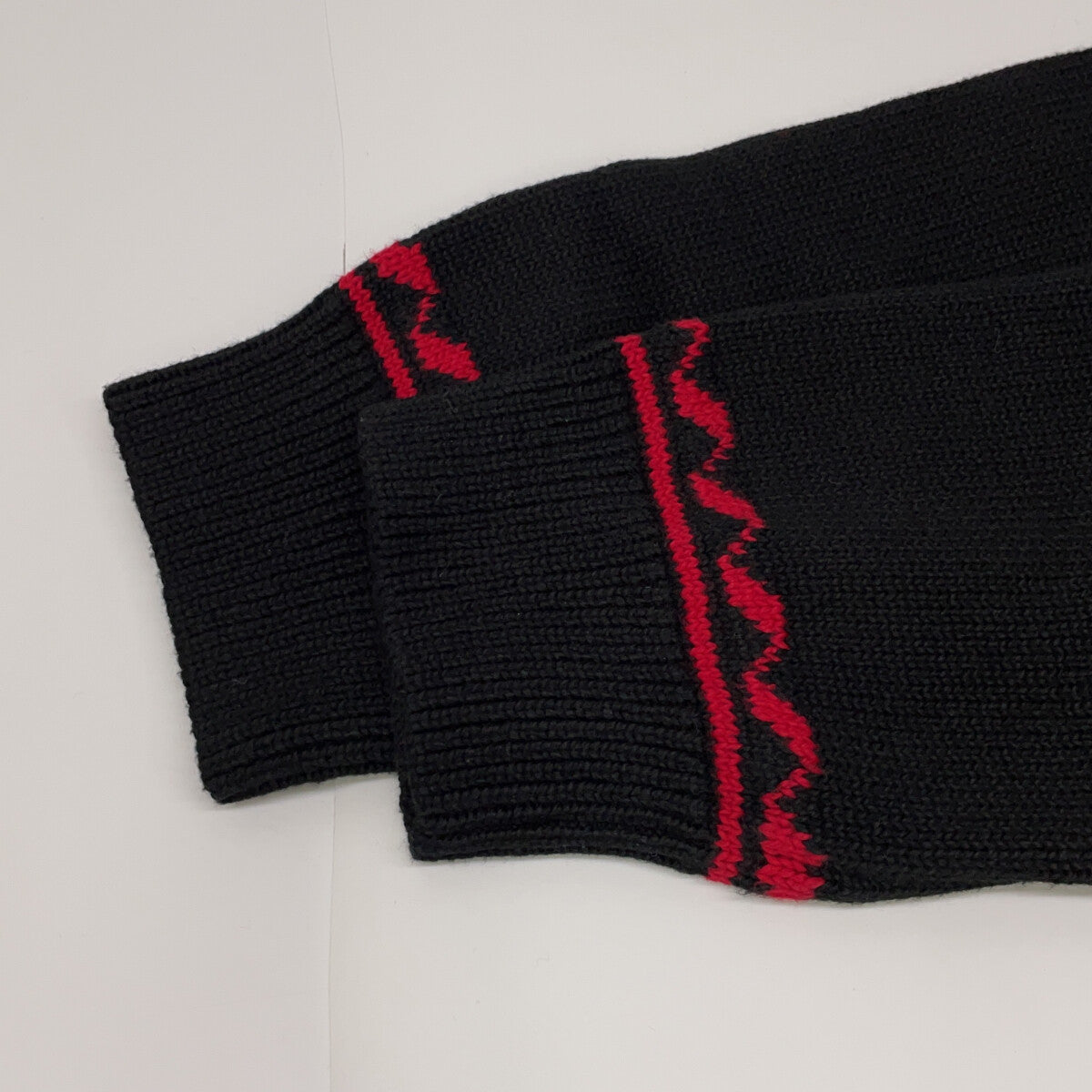 POLO RALPH LAUREN Black Red 2021 Nordic Shawl Collar Knit Top