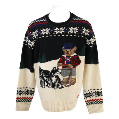 【新品/国内正品/23AW】Polo Bear DOG SLEEDING 圆领针织衫/上衣 L/G 男士