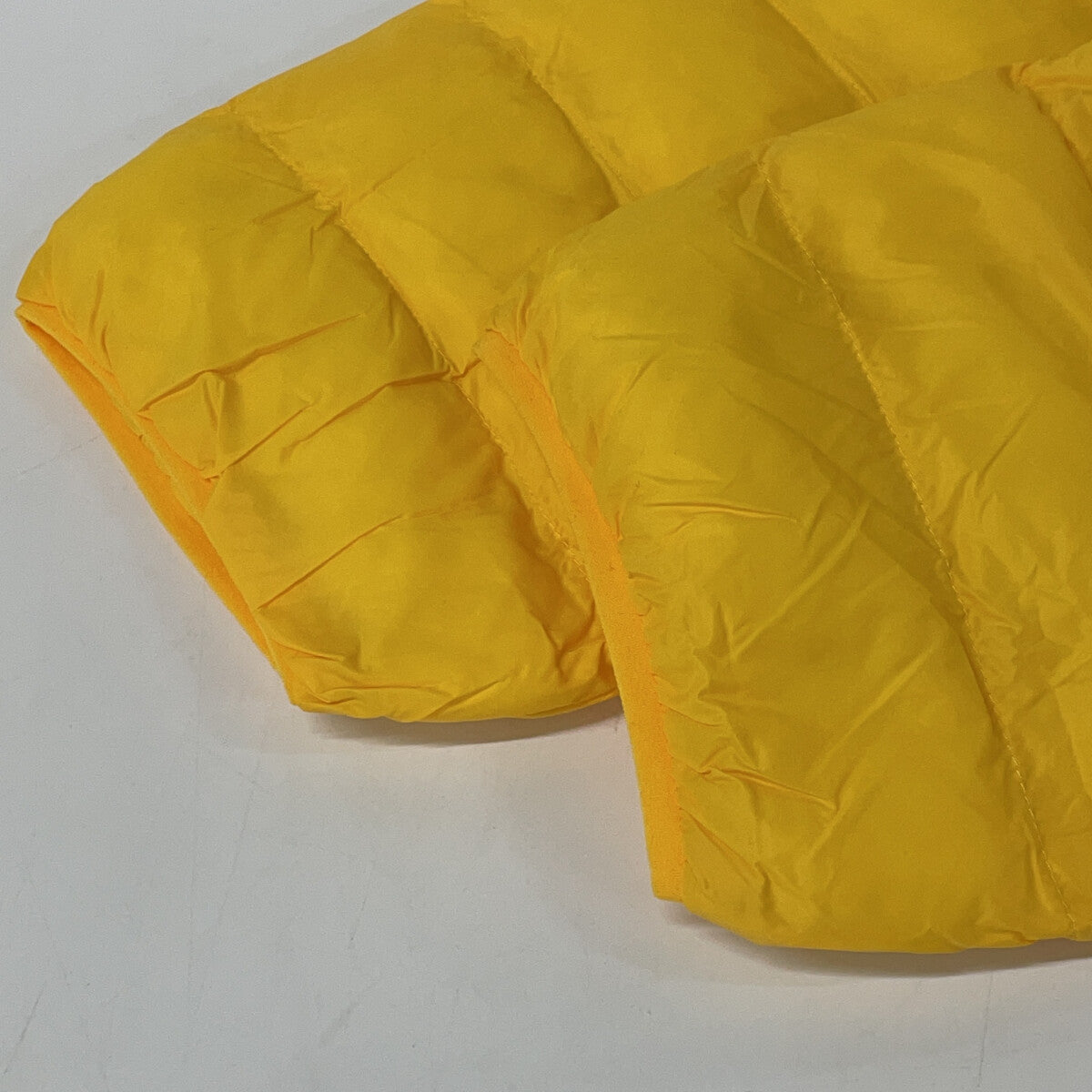 Yellow Nylon Packable Padded Hoodie Jacket XXL Men's