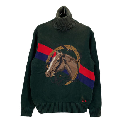 POLO RALPH LAUREN ポロ ラルフローレン グリーン ホースヘッド Cotton Turtleneck Sweater トップス
