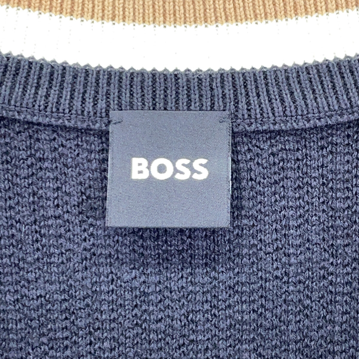BOSS ボス 50467702 ブラック レギュラーフィット パッド入りニット ブルゾン ジャケット