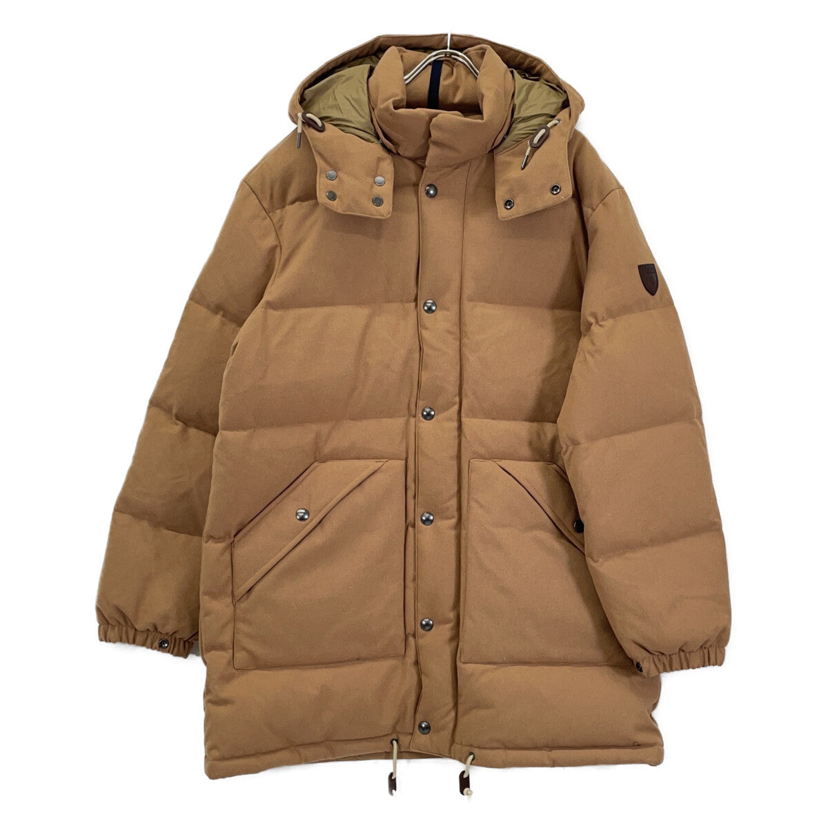 POLO RALPH LAUREN Beige Wool Hooded Padded Down Coat Coat