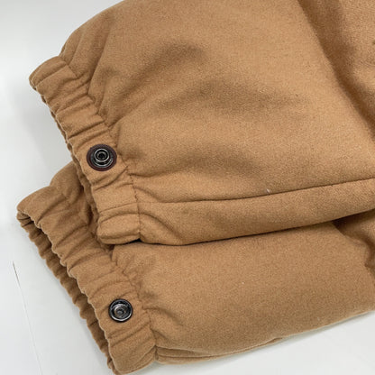 POLO RALPH LAUREN Beige Wool Hooded Padded Down Coat Coat