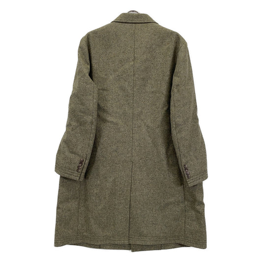 POLO RALPH LAUREN Khaki MNPOYCTK7620012 Wool Tweed Herringbone Long Coat Coat