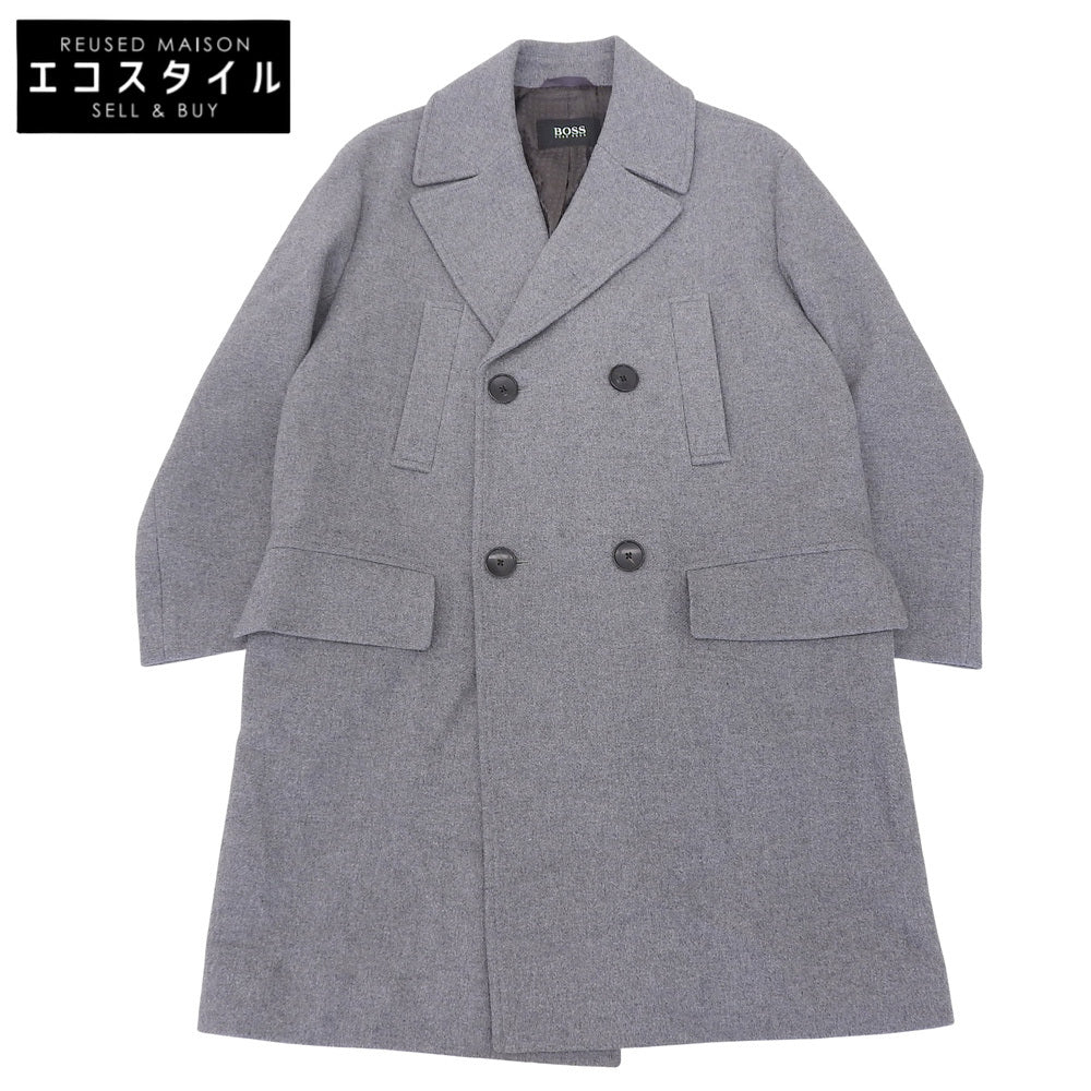 HUGO BOSS Hugo Boss excellent condition Chester coat wool outerwear men's gray 52 coat