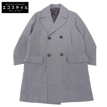 HUGO BOSS Hugo Boss excellent condition Chester coat wool outerwear men's gray 52 coat