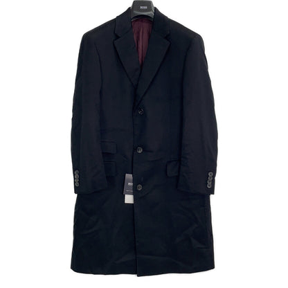 HUGOBOSS ヒューゴボス ブラック カシミヤ100 チェスターコート コート