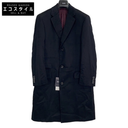 HUGOBOSS ヒューゴボス ブラック カシミヤ100 チェスターコート コート