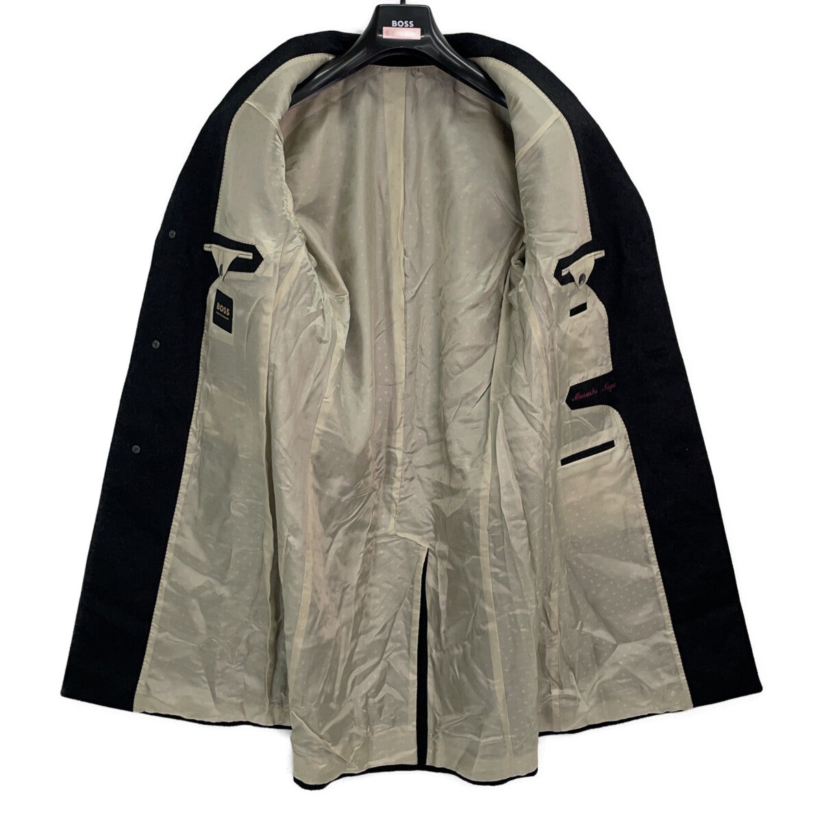BOSS Gray 100% cashmere Chesterfield coat Coat