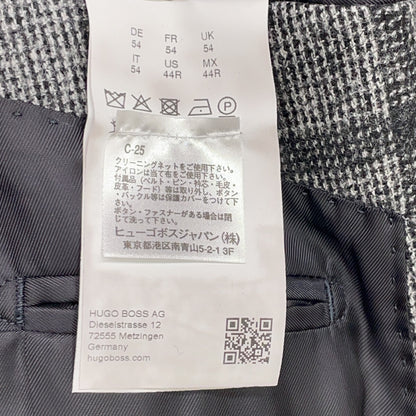 HUGOBOSS ヒューゴボス グレー ロロピアーナ生地 ウィンドウペン チェスターコート コート