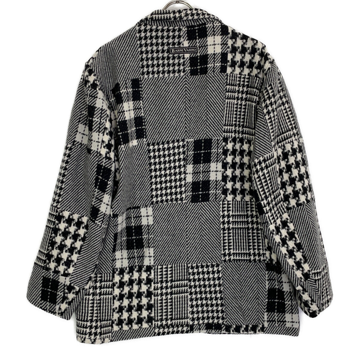 Wool x Angora Houndstooth Patchwork Jacket LL Men's