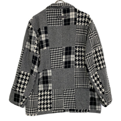Wool x Angora Houndstooth Patchwork Jacket LL Men's