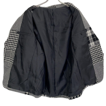 Wool x Angora Houndstooth Patchwork Jacket LL Men's