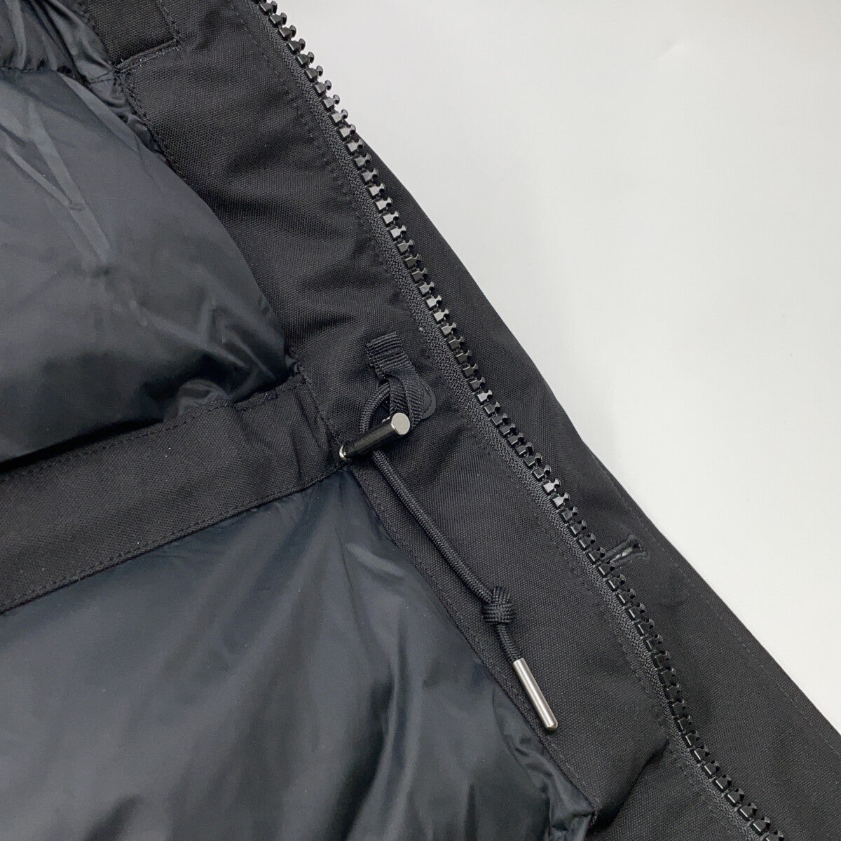 Men's Black Down Jacket with Fur Trim, XL