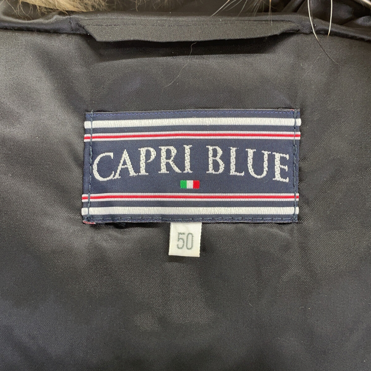 【capri blue】Black Hooded Down Jacket 50 Men's