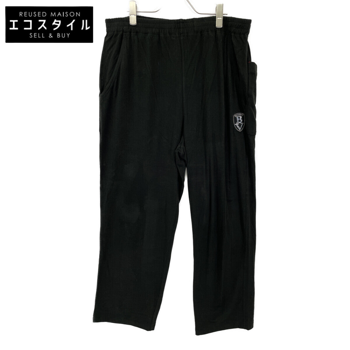 BARNI VARNO Black Wool Blend BV Logo Pants Bottoms