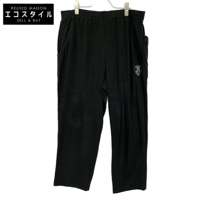 BARNI VARNO Black Wool Blend BV Logo Pants Bottoms