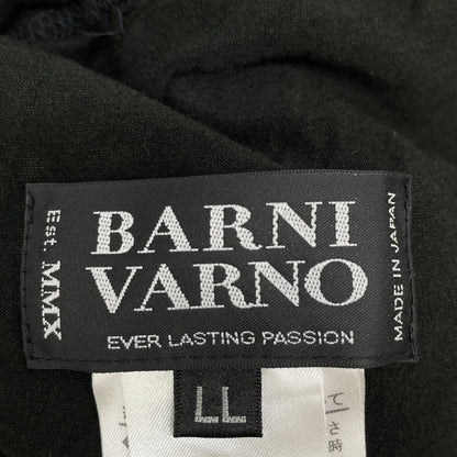 BARNI VARNO Black Wool Blend BV Logo Pants Bottoms
