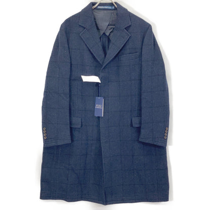NAVY PS Paddock Wool Check Coat 44R Men's