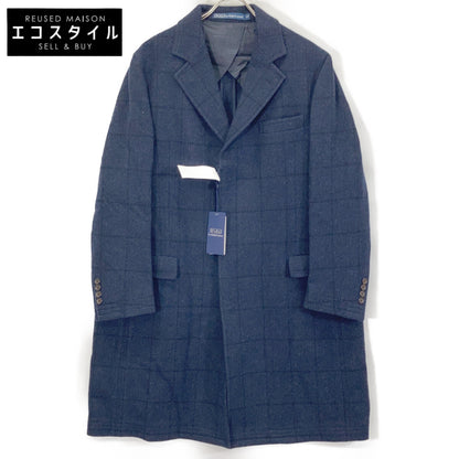 NAVY PS Paddock Wool Check Coat 44R Men's