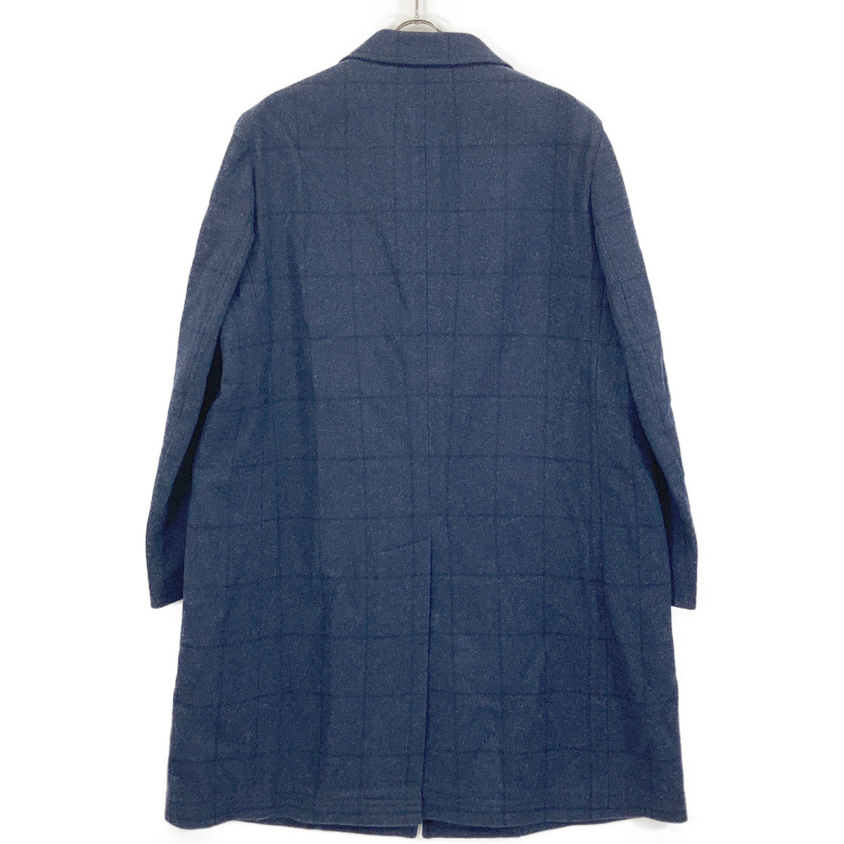 NAVY PS Paddock Wool Check Coat 44R Men's