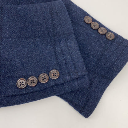 NAVY PS Paddock Wool Check Coat 44R Men's