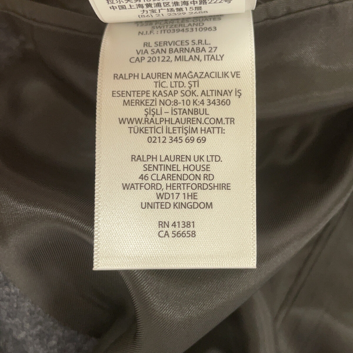 POLO RALPH LAUREN 马球拉尔夫劳伦 炭灰色现代羊毛混纺法兰绒夹克 夹克