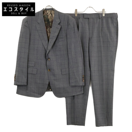 PaulSmith ポールスミス 【新品同様】チェック ウール 裏地総柄シルクプリント 2Bシングル 3P スーツ セットアップ