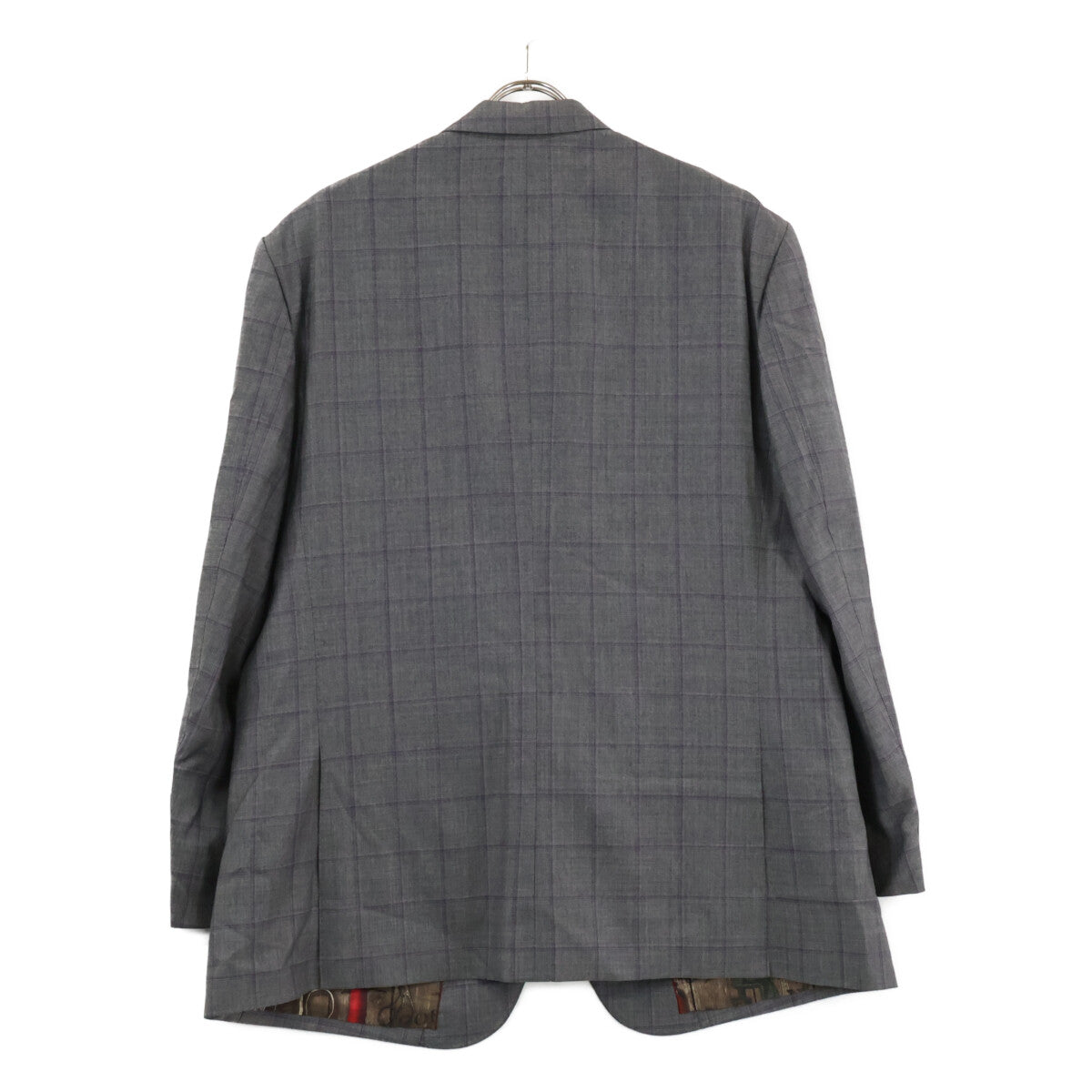 Paul Smith 保罗史密斯 【全新同款】格纹羊毛内衬全幅丝绸印花两扣单排三件套西服套装