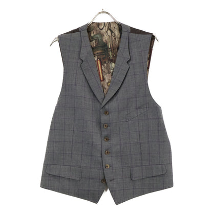 PaulSmith ポールスミス 【新品同様】チェック ウール 裏地総柄シルクプリント 2Bシングル 3P スーツ セットアップ