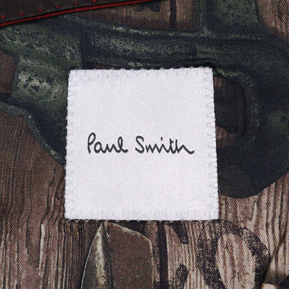 Paul Smith 保罗史密斯 【全新同款】格纹羊毛内衬全幅丝绸印花两扣单排三件套西服套装