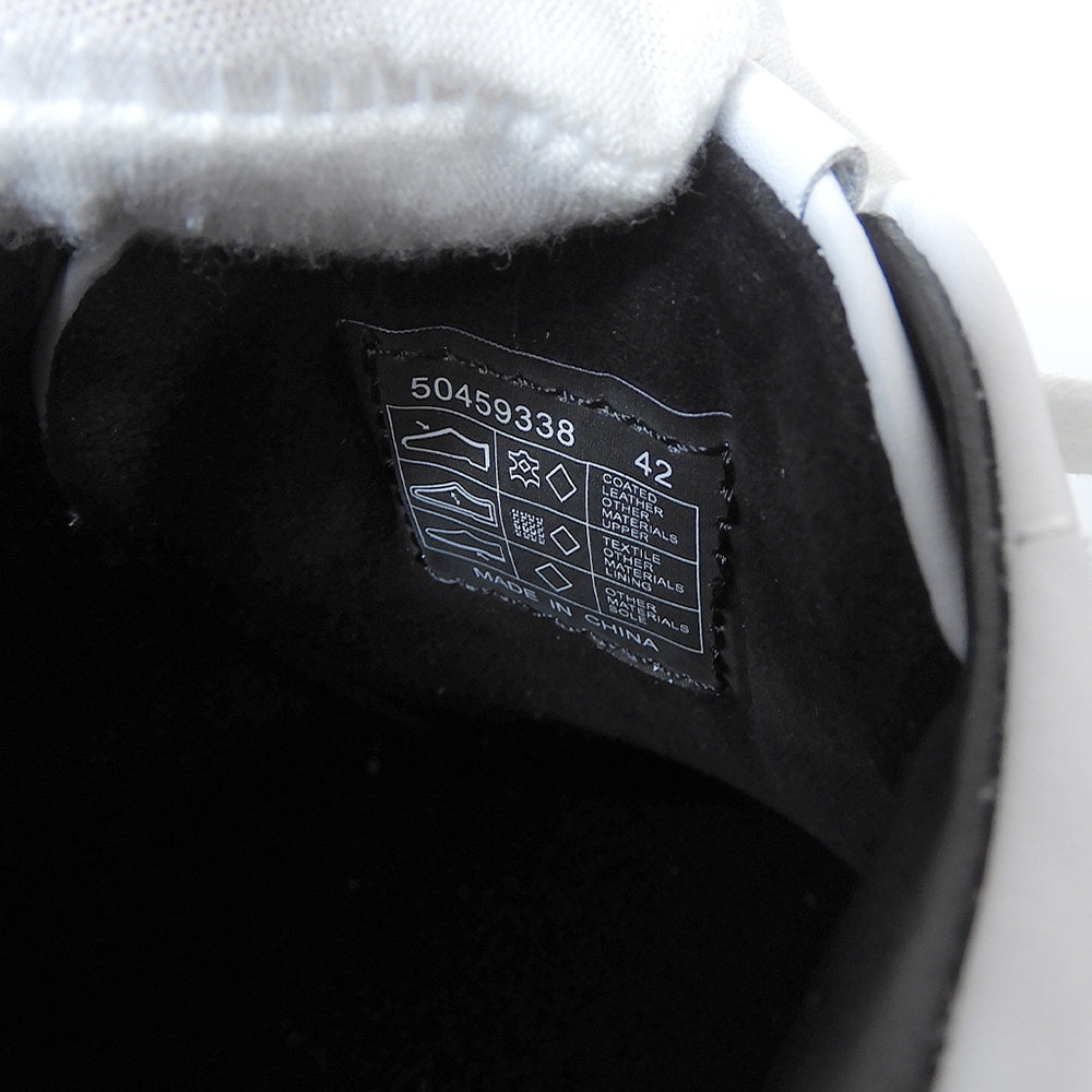 Excellent Condition Hand-drawn Logo & Snake Motif Leather Sneakers Shoes Men's White 42 50459338 Shoes 42 Men's