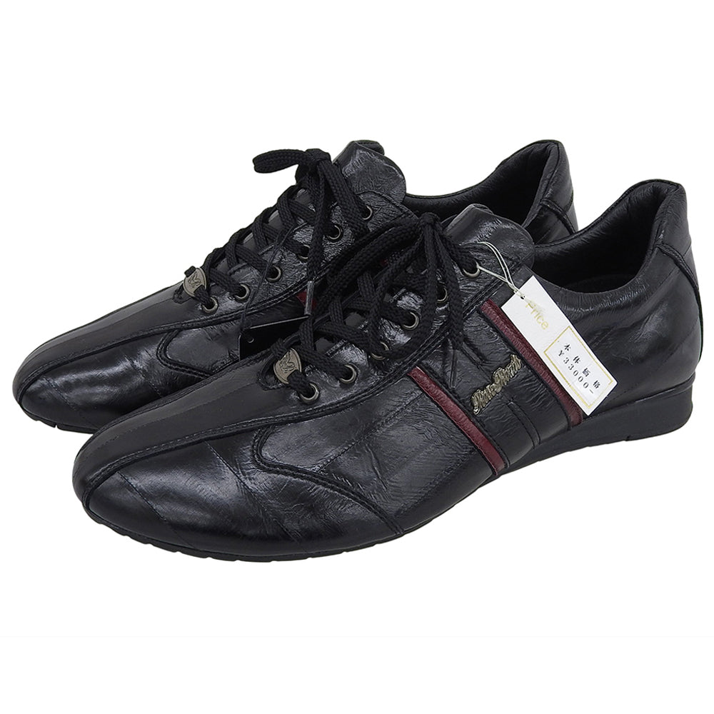 Like new, LINE eel leather, eel skin sneakers, shoes, men's, black, 26 1/2, shoes, 25.5, men's
