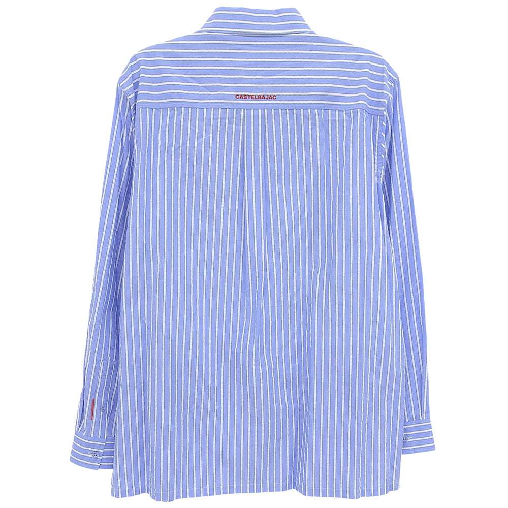 Like New Paneled Stripe Cotton Long Sleeve Shirt Top Men's Blue x White 7213125108 23SS Top 50 Men's