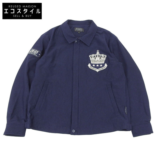 BARNI VARNO Excellent Condition Denim-Style Print Blouson Jacket Men's Navy LL 21AW BAW-KBS4164 Jacket