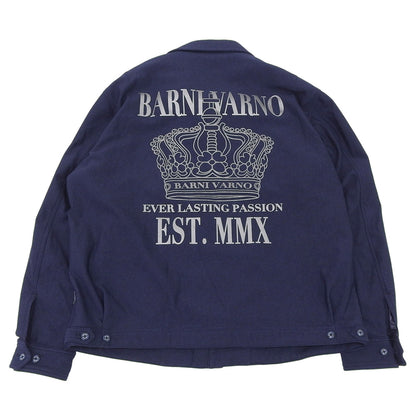 BARNI VARNO Excellent Condition Denim-Style Print Blouson Jacket Men's Navy LL 21AW BAW-KBS4164 Jacket