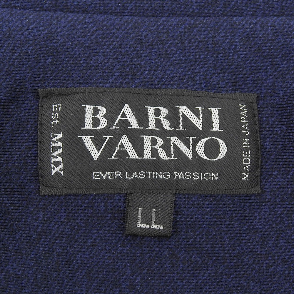 BARNI VARNO Excellent Condition Denim-Style Print Blouson Jacket Men's Navy LL 21AW BAW-KBS4164 Jacket