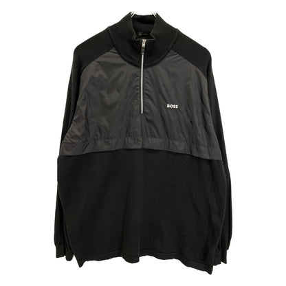 Black 50492590 Hybrid Zip-Neck Sweater Top XL Men's