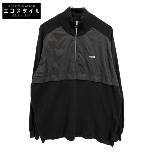 Black 50492590 Hybrid Zip-Neck Sweater Top XL Men's
