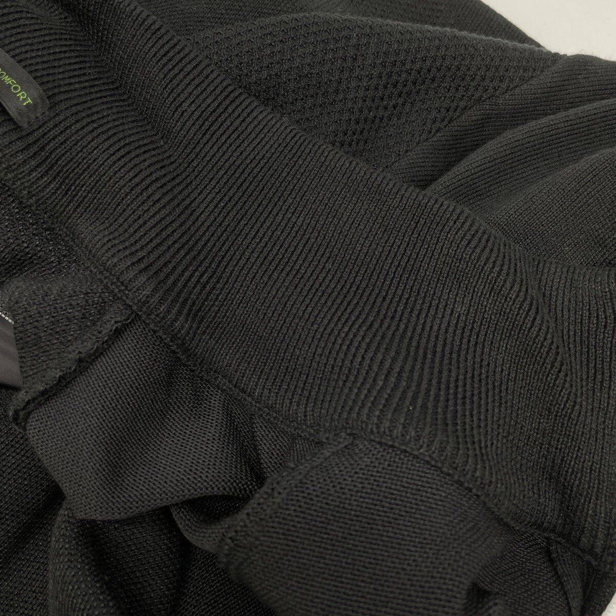Black 50492590 Hybrid Zip-Neck Sweater Top XL Men's