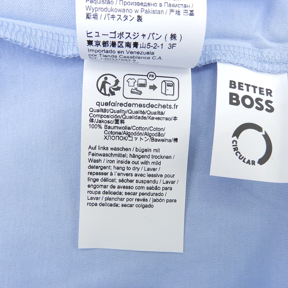 BOSS 波士 全新同款 对比条纹马球衫 男式上衣 蓝色 XXL 50513366 上衣