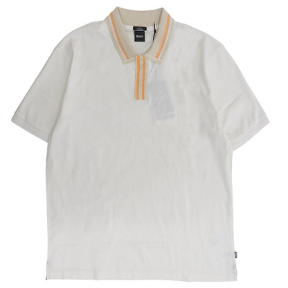 BOSS Men's Contrast Stripe Polo Shirt Top White XXL 50513366 Tops