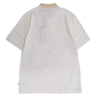 BOSS ボス 新品同様 コントラスト ストライプ ポロシャツ トップス メンズ ホワイト XXL 50513366 トップス