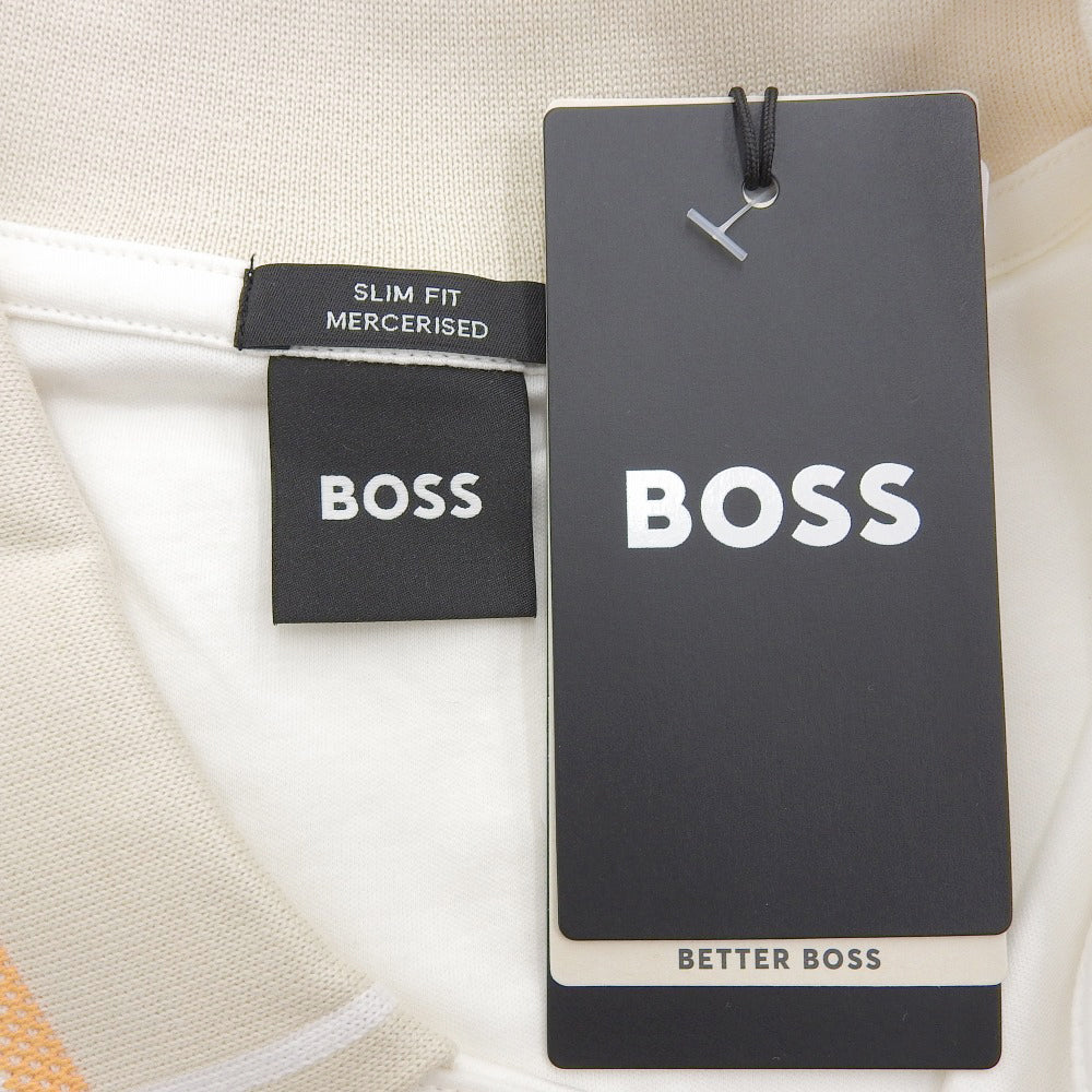 BOSS Men's Contrast Stripe Polo Shirt Top White XXL 50513366 Tops