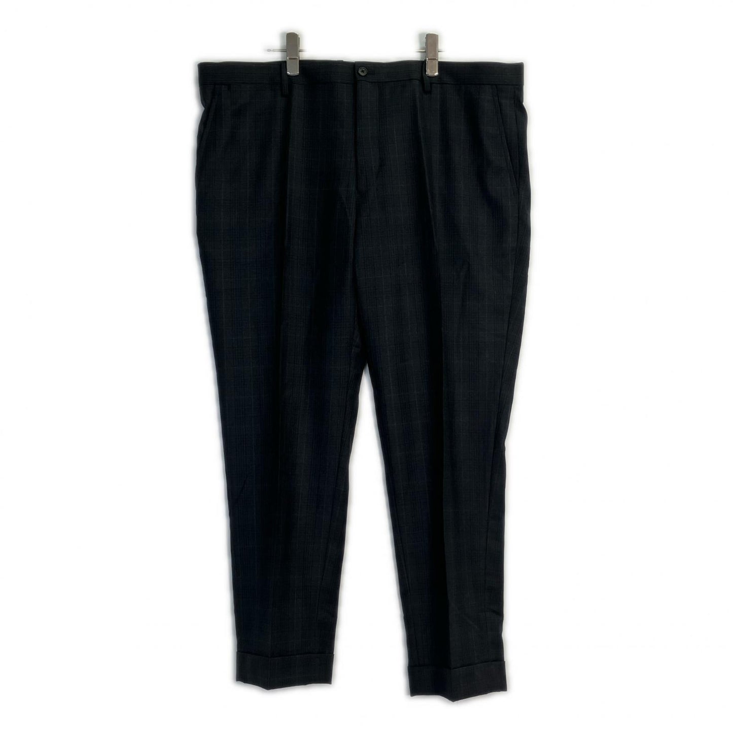 POLO RALPH LAUREN Gray Wool Glen Check Straight Pants Bottoms 34